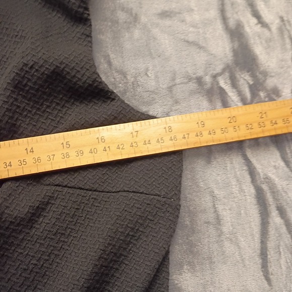 Betsey Johnson Black Textured Fit Flare Dress Pearl Peter Pan Collar Size 14 - Picture 3 of 9